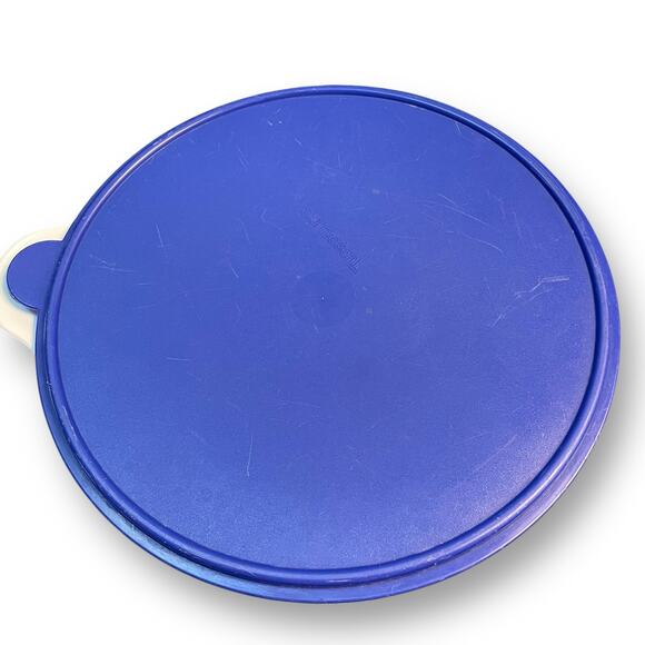 Tupperware 32 Cup Thatsa Mixing Bowl Large 2539A 2540A Blue White Vintage USA - Picture 9 of 12